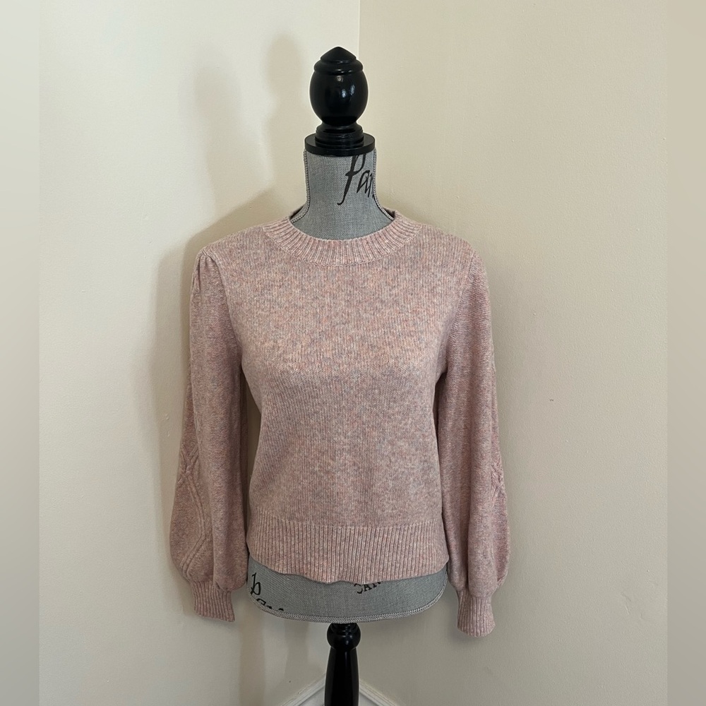 Gentle Fawn Balletcore Pale Pink Knit Sweater, M